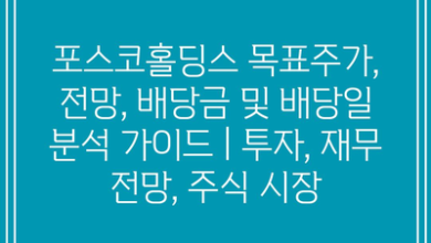 포스코홀딩스 목표주가, 전망, 배당금 및 배당일 분석 가이드 | 투자, 재무 전망, 주식 시장