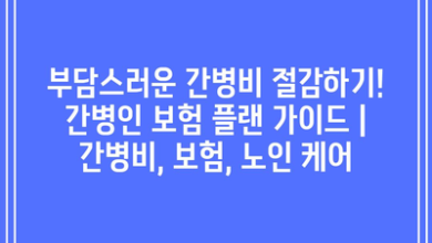 부담스러운 간병비 절감하기! 간병인 보험 플랜 가이드 | 간병비, 보험, 노인 케어