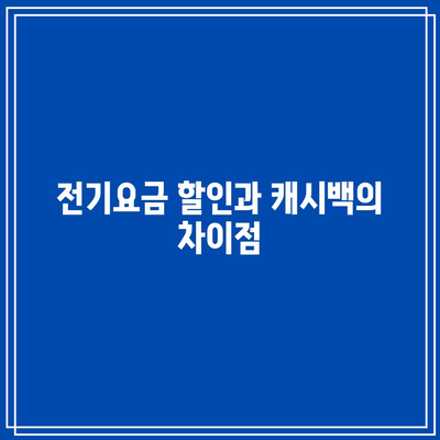 한전 캐시백 신청 조건과 환급 시기 완벽 정리 | 캐시백, 환급 절차, 전기요금 할인