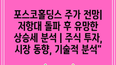 포스코홀딩스 주가 전망| 저항대 돌파 후 유망한 상승세 분석 | 주식 투자, 시장 동향, 기술적 분석”