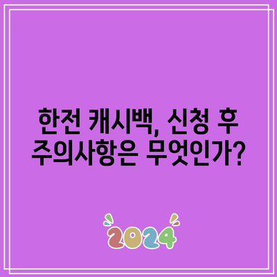 환경 생각하는 한전 캐시백 신청 기한은 언제인가요? | 캐시백, 신청 방법, 환경 보호"