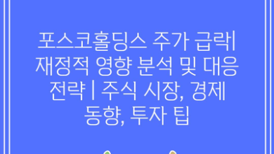 포스코홀딩스 주가 급락| 재정적 영향 분석 및 대응 전략 | 주식 시장, 경제 동향, 투자 팁