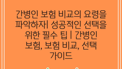 간병인 보험 비교의 요령을 파악하자| 성공적인 선택을 위한 필수 팁 | 간병인 보험, 보험 비교, 선택 가이드