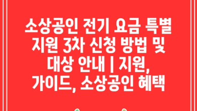 소상공인 전기 요금 특별 지원 3차 신청 방법 및 대상 안내 | 지원, 가이드, 소상공인 혜택