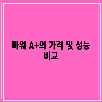 임팩타민 가격 비교: 프리미엄, 파워 A+, 원스