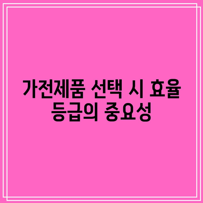 효율 등급 고려한 가전제품 구매 비용 지원 및 전기요금 복지 할인 정보 | 가전제품, 전기요금, 비용 절감, 복지 혜택