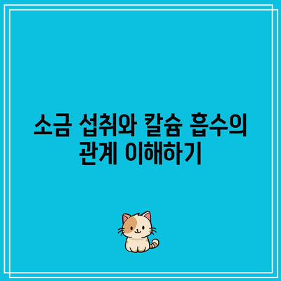 소금 섭취가 칼슘 흡수에 미치는 영향