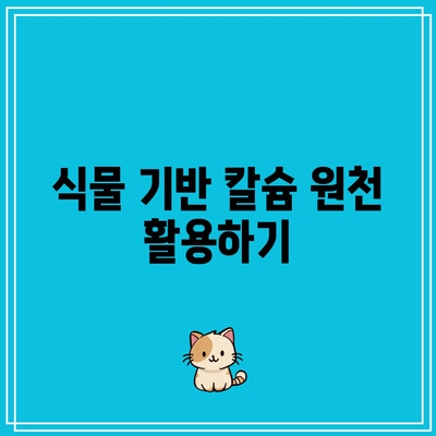 식단에 칼슘을 추가하는 방법: 뼈 건강 향상을 위한 자연적인 공급원