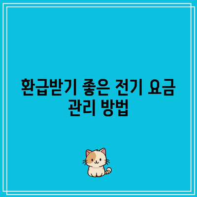 한전 캐시백으로 전기 요금 환급받는 꿀팁! | 절약, 환급 방법, 전기 요금 관리