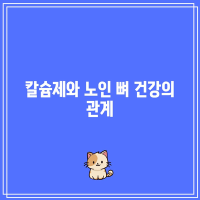 칼슘제 복용이 노인의 낙상 예방에 미치는 효과