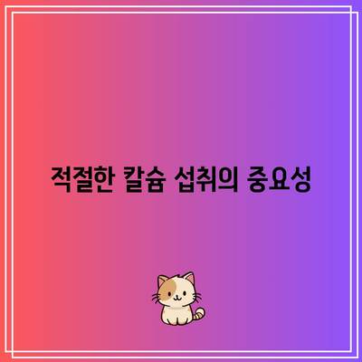 노인의 칼슘제 복용: 길고 건강한 삶을 위한 필수 요소