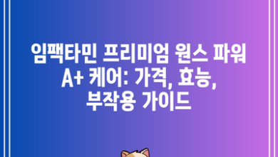 임팩타민 프리미엄 원스 파워 A+ 케어: 가격, 효능, 부작용 가이드