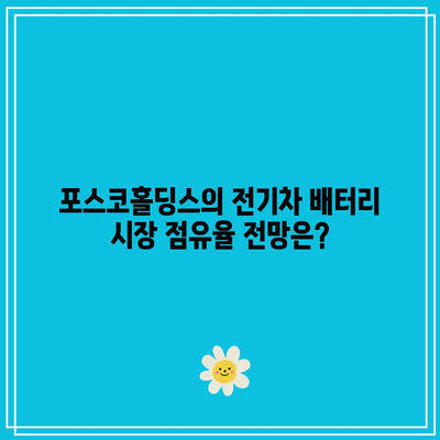 포스코홀딩스와 엔터주, 전기차 관련 주가 전망 분석! 어떤 투자 전략이 유효할까? | 전기차, 주식 투자, 포스코홀딩스"