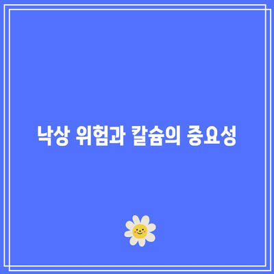 칼슘제 복용이 노인의 낙상 예방에 미치는 효과