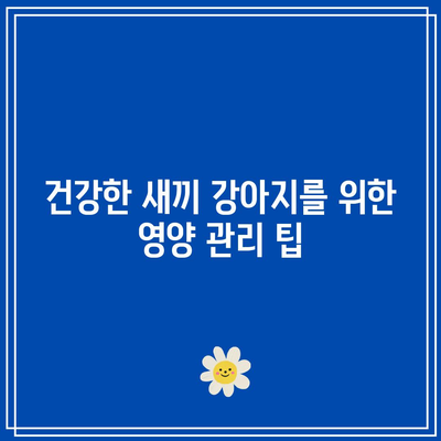 강아지 임산부 및 수유기 암컷: 칼슘 요구량 증가에 대처하기