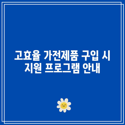 에너지 효율성 등급 확인! 한전 전기 요금 할인 및 고효율 가전제품 지원 방법 | 전기 요금, 에너지 절약, 가전제품 지원