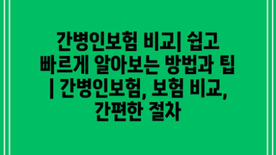 간병인보험 비교| 쉽고 빠르게 알아보는 방법과 팁 | 간병인보험, 보험 비교, 간편한 절차