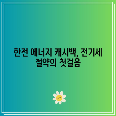 한전 에너지 캐시백으로 전기세 최대 30% 할인 받고 환경도 보호하는 방법 | 전기세 할인, 에너지 절약, 친환경"