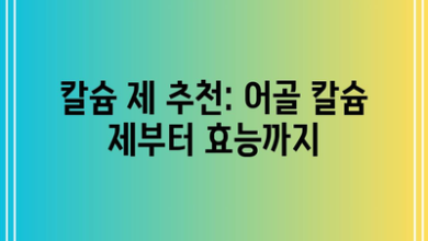 칼슘 제 추천: 어골 칼슘 제부터 효능까지