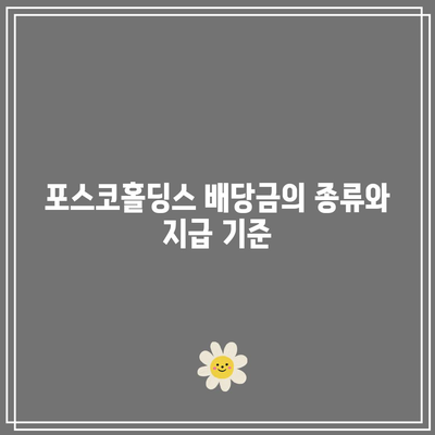 포스코홀딩스 배당금 및 배당일, 배당락에 대한 종합 가이드와 주가 전망 분석 | 배당금, 투자 전략, 주식 시장"