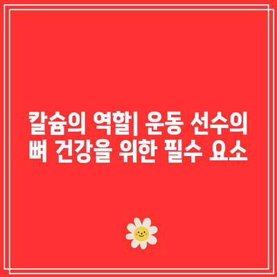 운동 선수에게 칼슘제 선택 시 고려해야 할 것: 최적의 보충을 위해